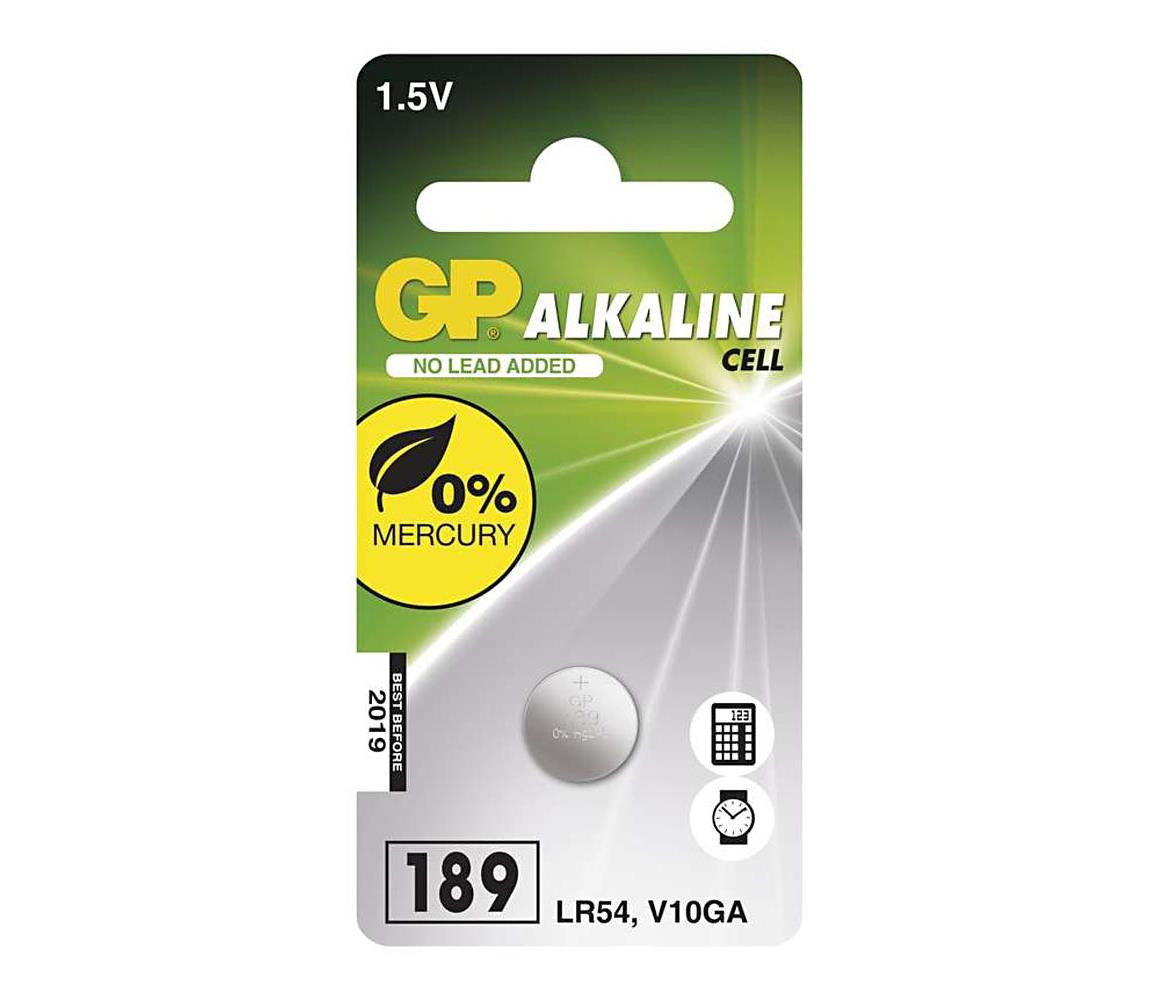 Alkalická baterie knoflíková LR54 GP ALKALINE 1,5V/44 mAh