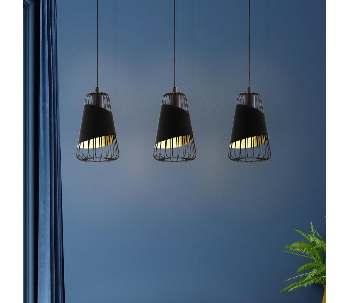 Eglo Eglo 49448 - Lustr na lanku AUSTELL 3xE27/60W/230V