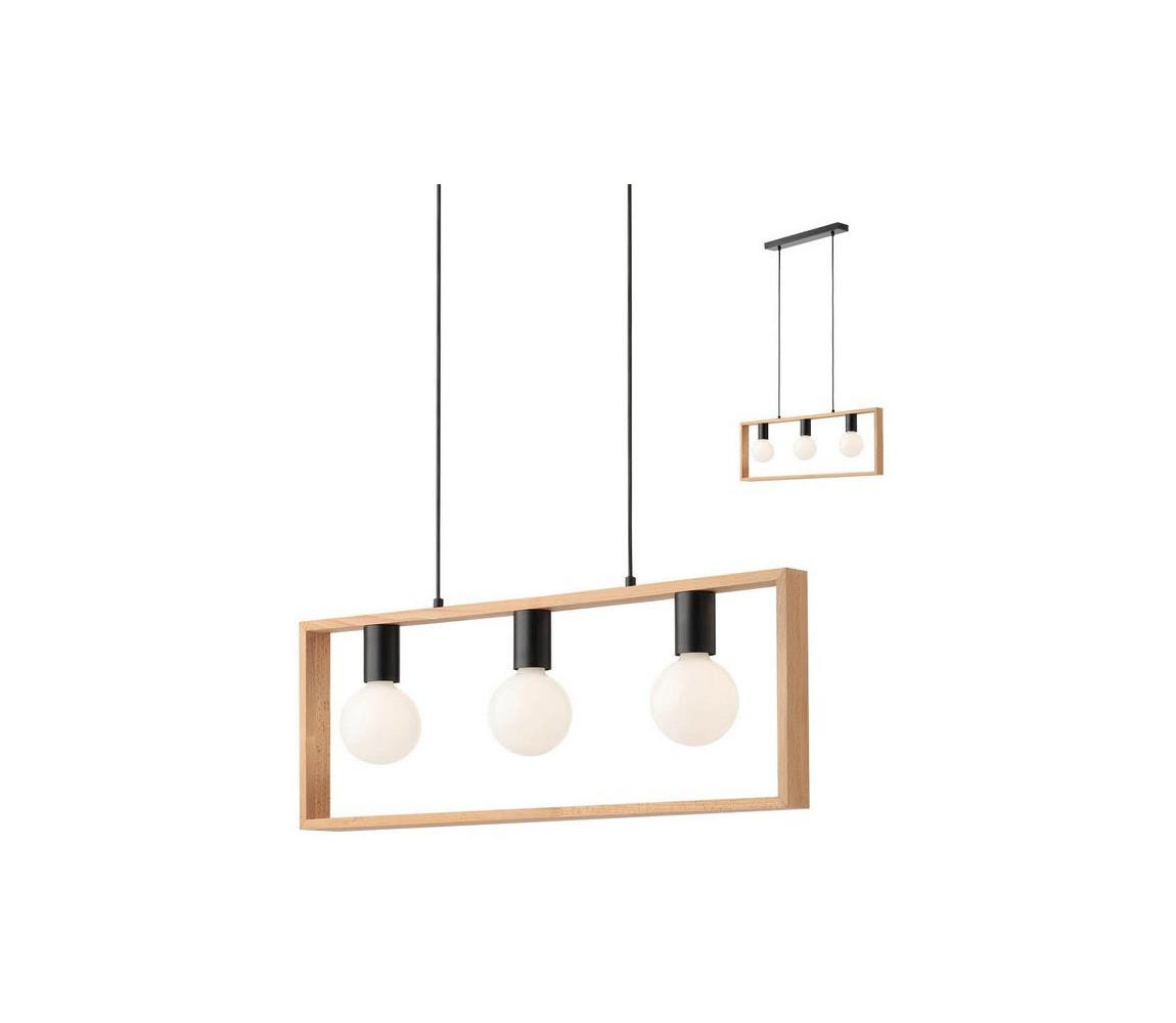 Redo Redo 01-1665 - Lustr na lanku TIMBER 3xE27/42W/230V