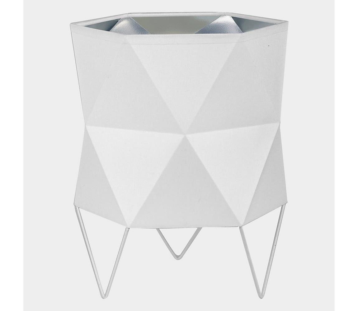 Stolní lampa SIRO 1xE27/15W/230V bílá/stříbrná