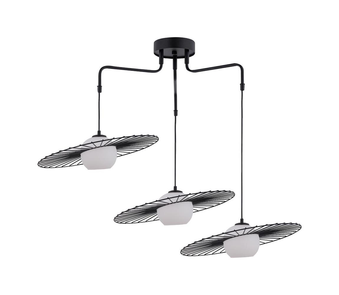Lustr na lanku SOL 3xE27/60W/230V černá
