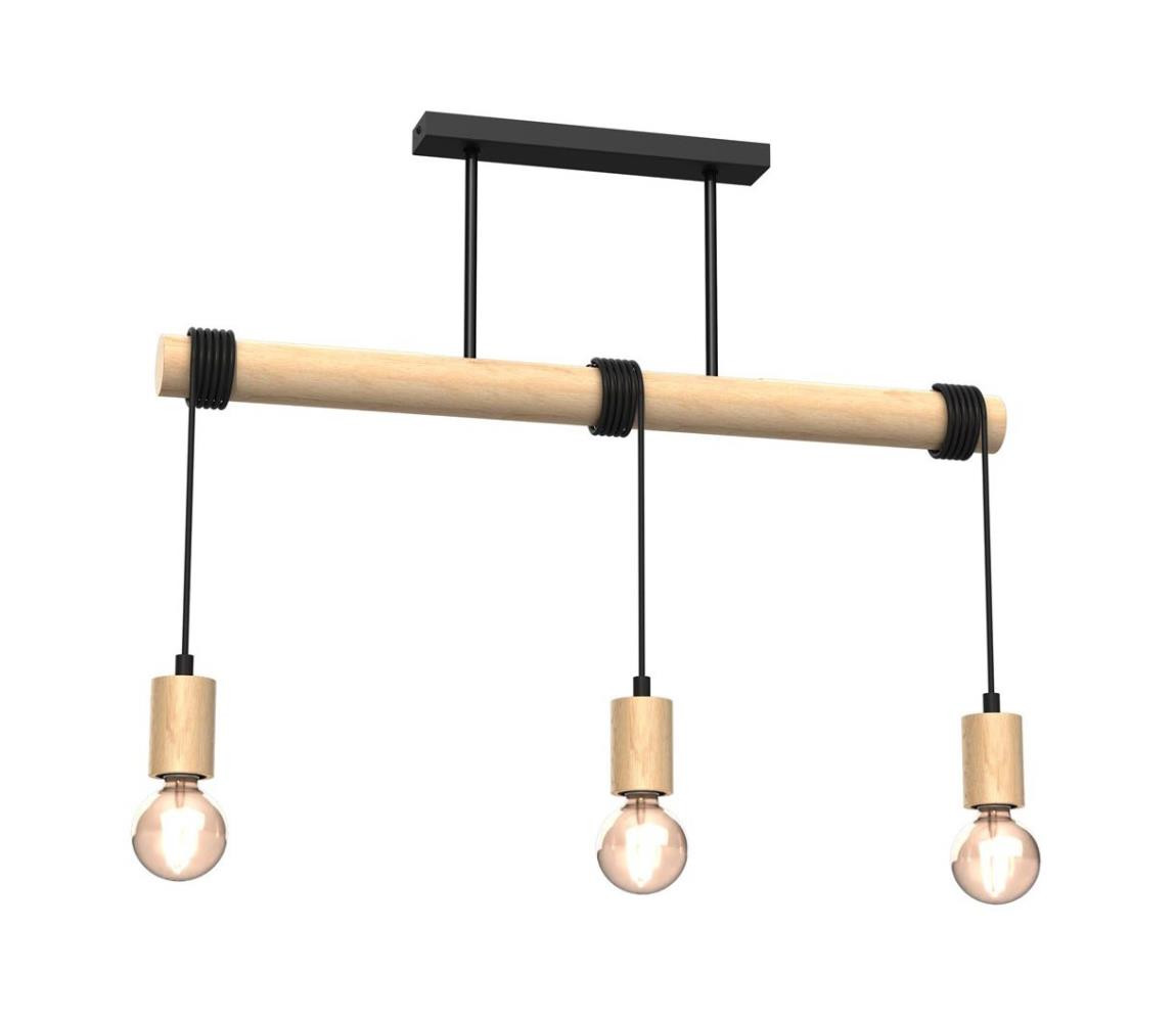 Přisazený lustr VIGA 3xE27/60W/230V dřevo