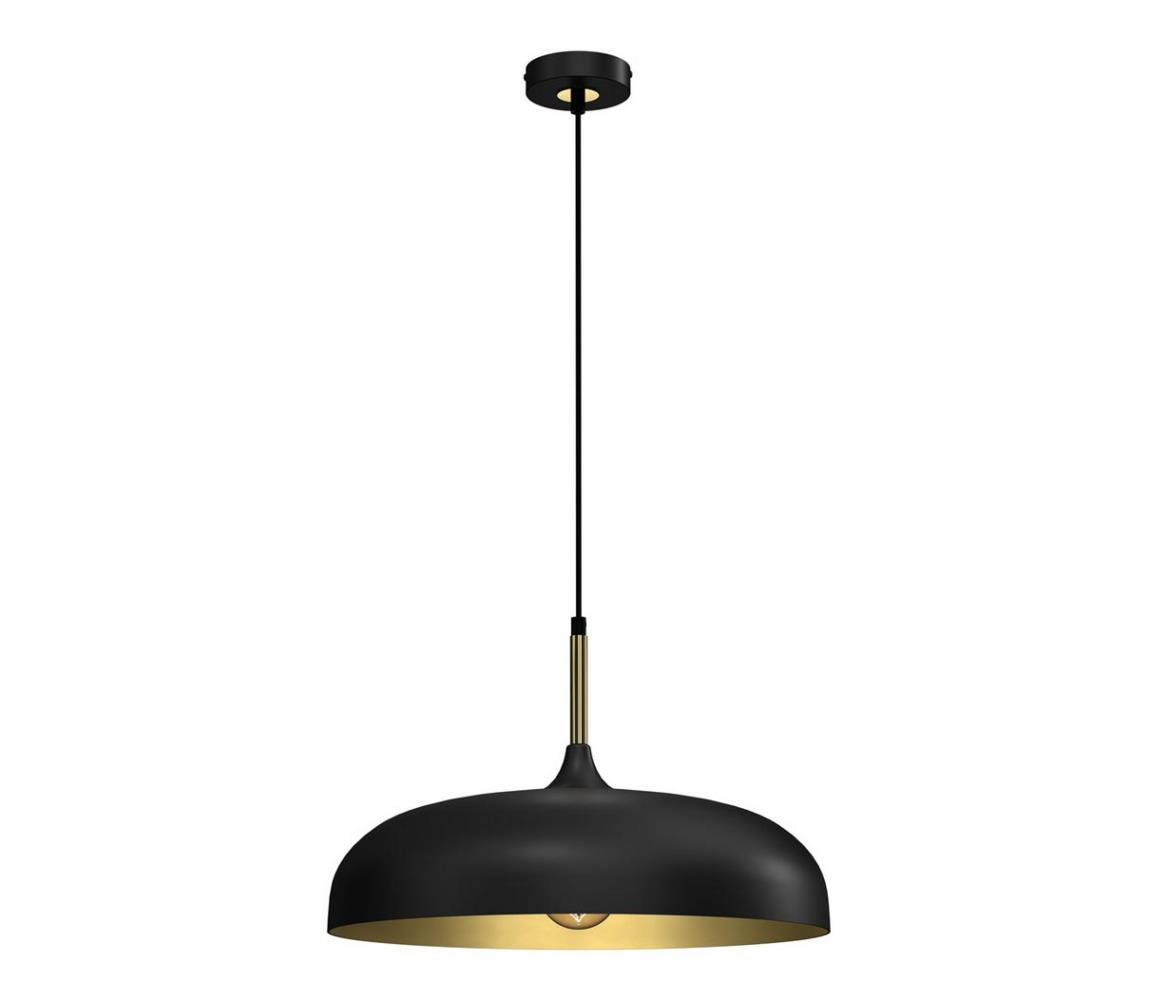 Lustr na lanku LINCOLN 1xE27/60W/230V pr. 45 cm černá