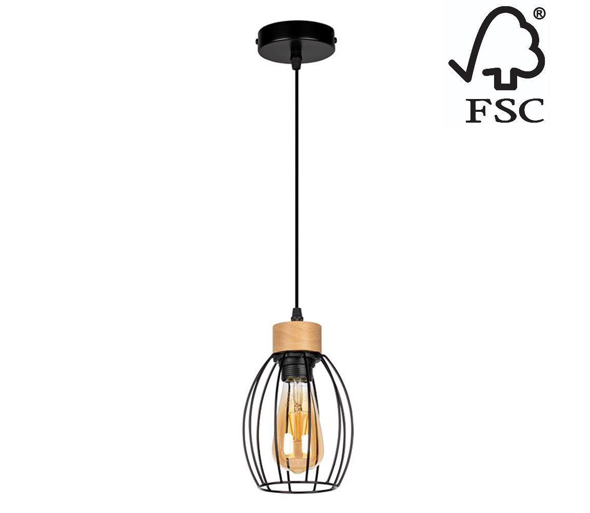 DO14859104 - Lustr na lanku GUNNAR 1xE27/60W/230V dub