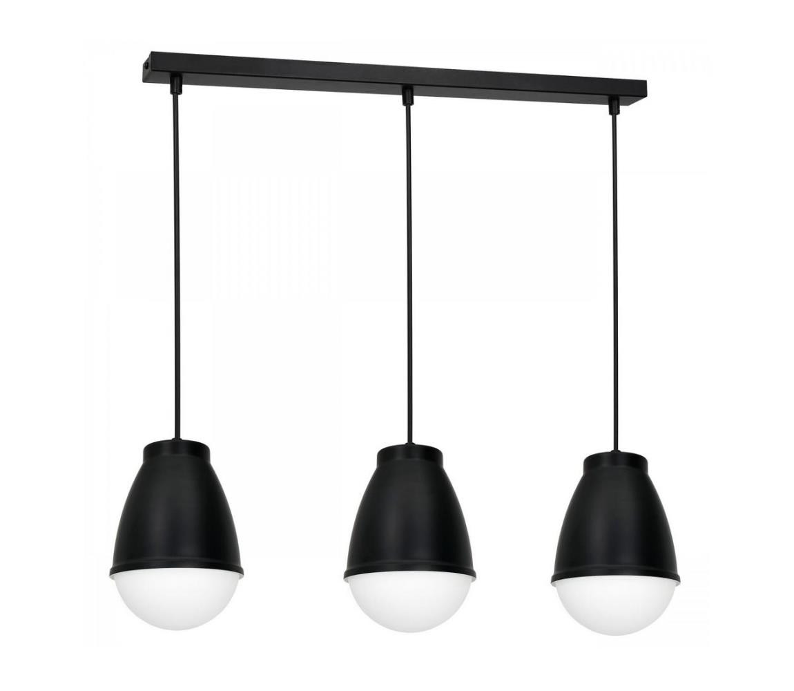 Lustr na lanku CARYON 3xE14/60W/230V černá