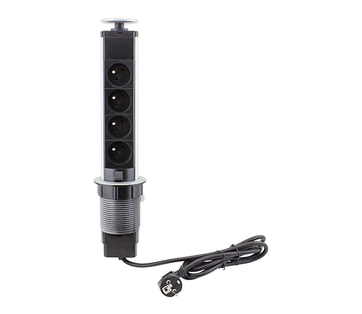 Zásuvkový sloupek pro desku stolu 4x230V