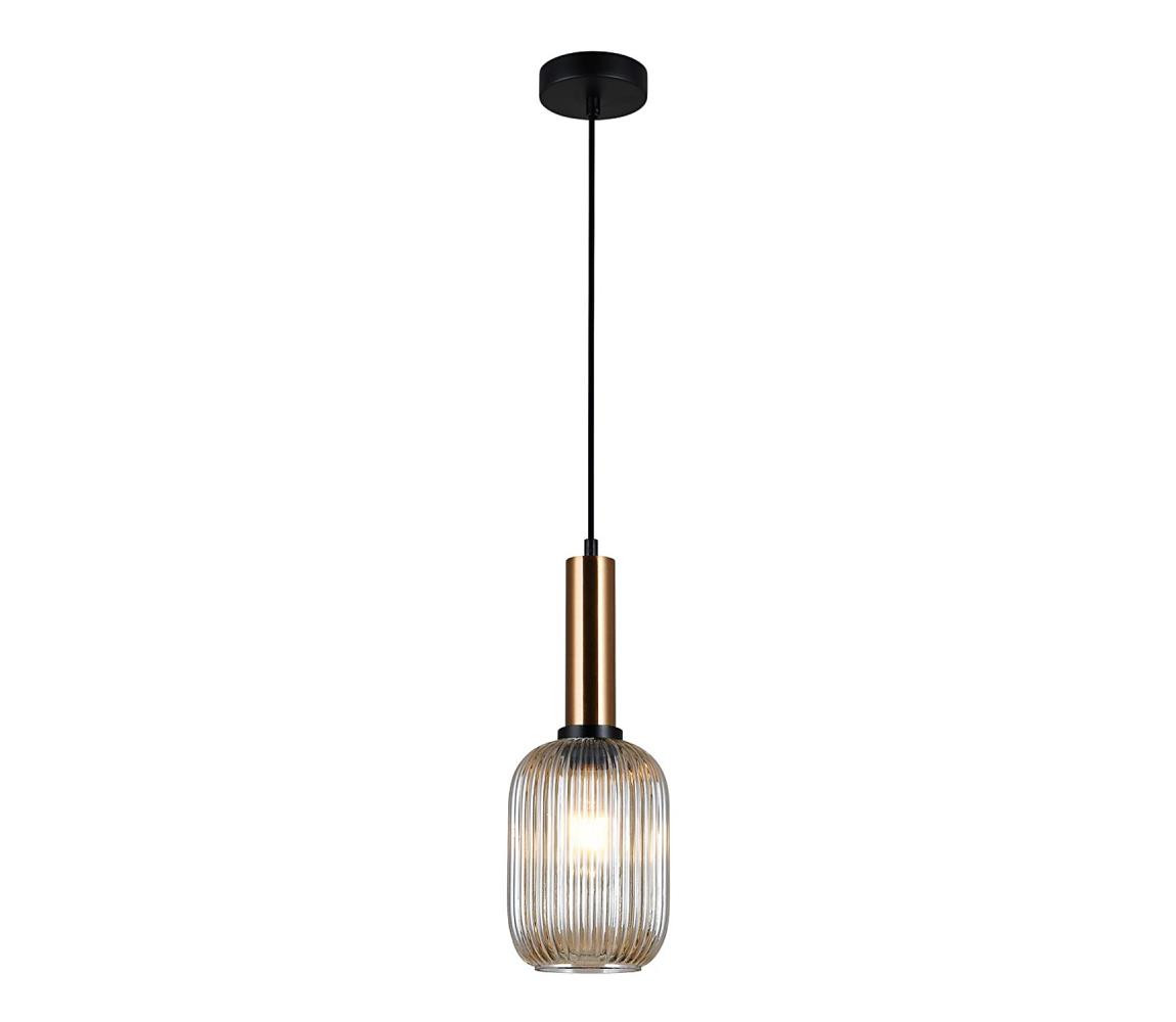 PND-5588-1M-BRO+AMB - Lustr na lanku ANTIOLA 1xE27/40W/230V bronz