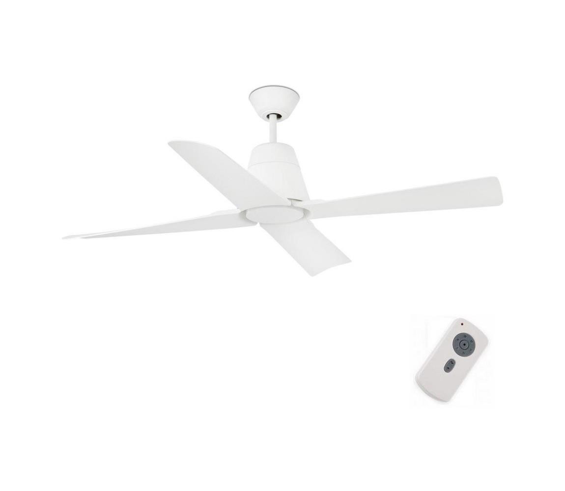 FARO Barcelona FARO 33480 - Stropní látor TYPHOON IP44 pr. 130 cm bílá + dálkové ovládání