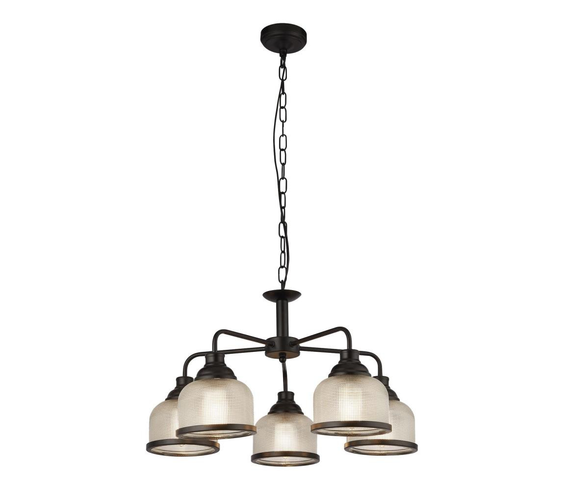 Searchlight Searchlight 1685-5BK - Lustr na řetězu BISTRO 5xE27/60W/230V černá