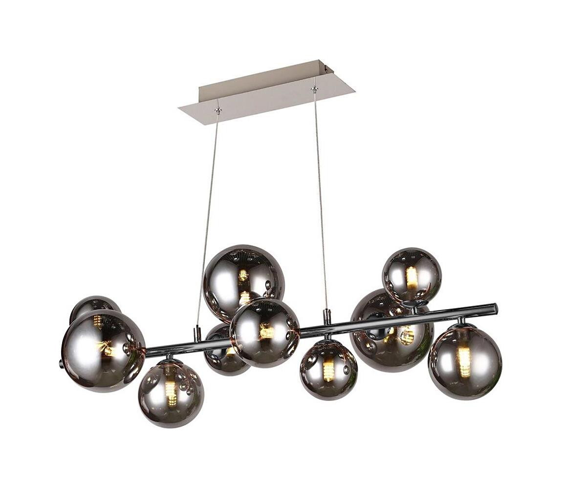 Wofi Wofi 6014.10.24.9000 - LED Lustr na lanku VILLA 10xG9/3W/230V černá/chrom