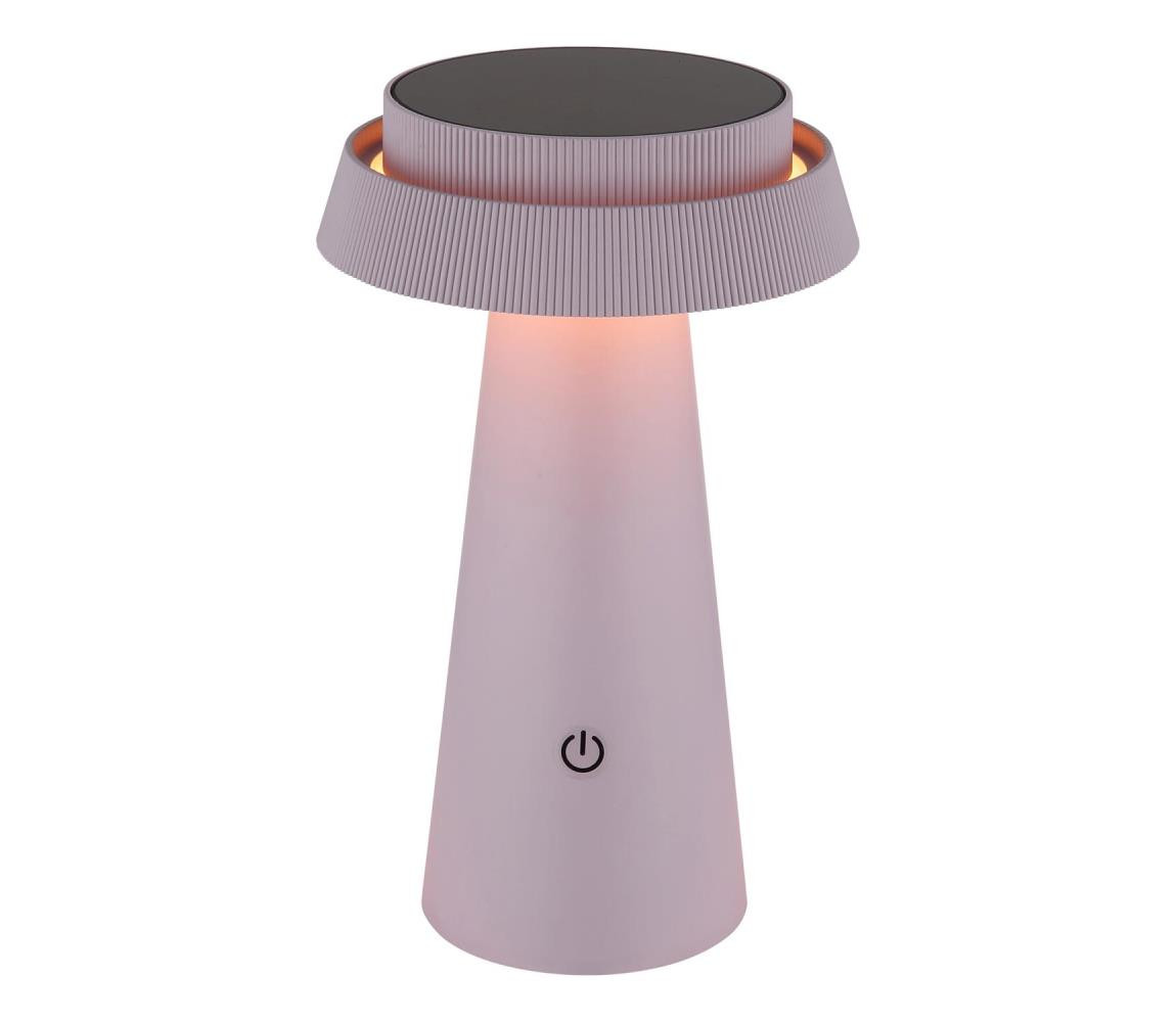Globo Globo 36624P - LED Stmívatelná solární dotyková lampa LED/4W/3,7W IP54 růžová