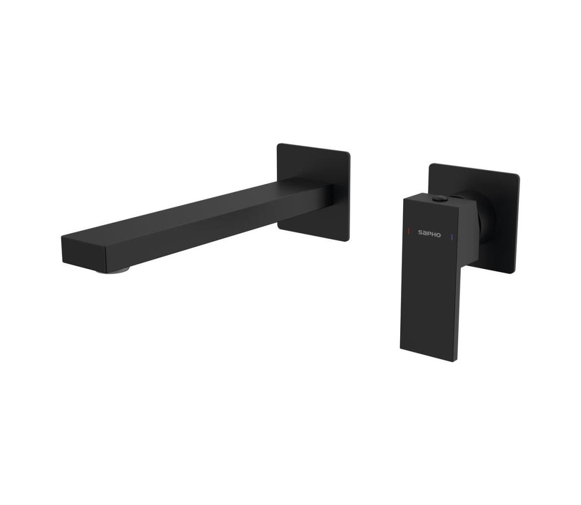 Sapho Sapho - Umyvadlová baterie pro podomítkovou instalaci CUBEMIX matná černá