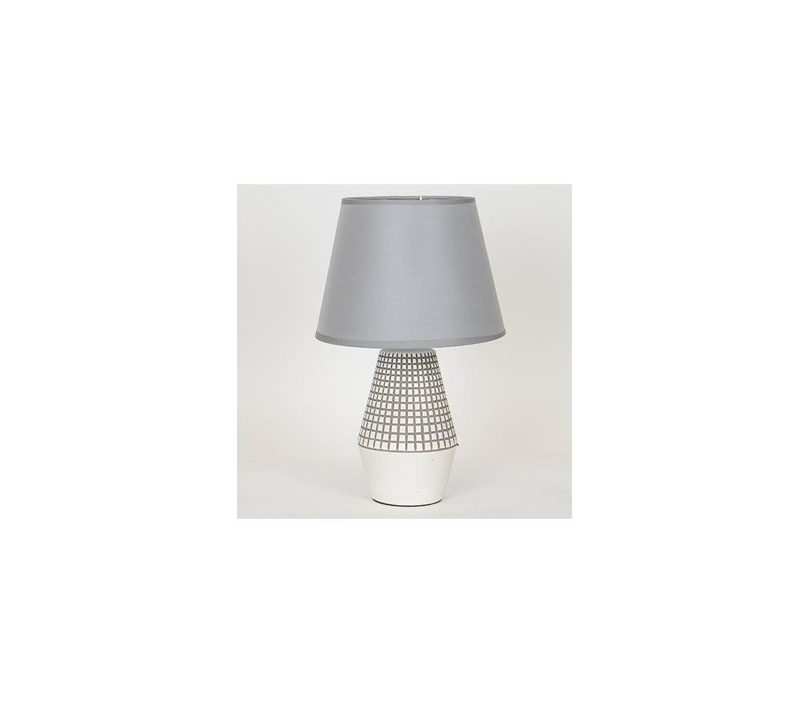 Eurolamp Stolní lampa 1xE14/40W/230V bílá/šedá