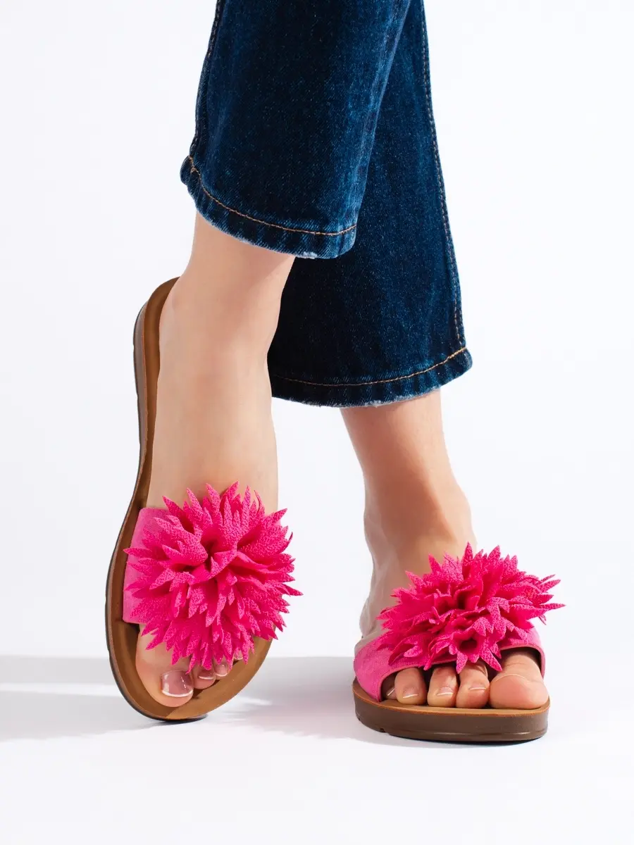 Pěkné nazouváky fialové dámské bez podpatku