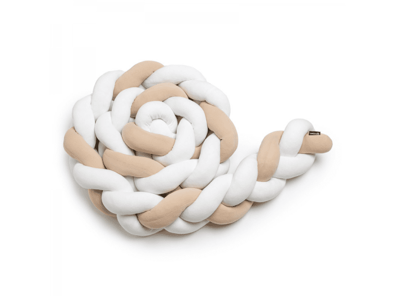 T-TOMI Pletený mantinel 360 cm White-Beige