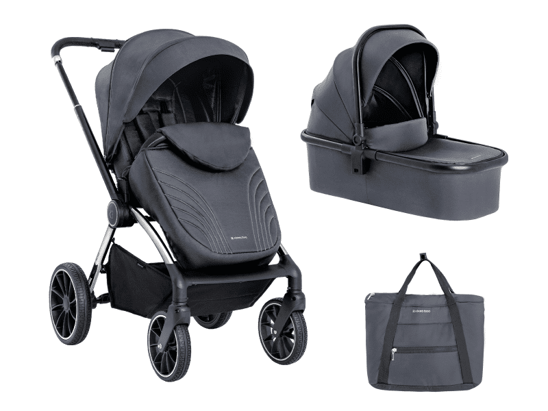 KikkaBoo Kočárek Kara 2v1 Grey - VÝPRODEJ DVOREČEK