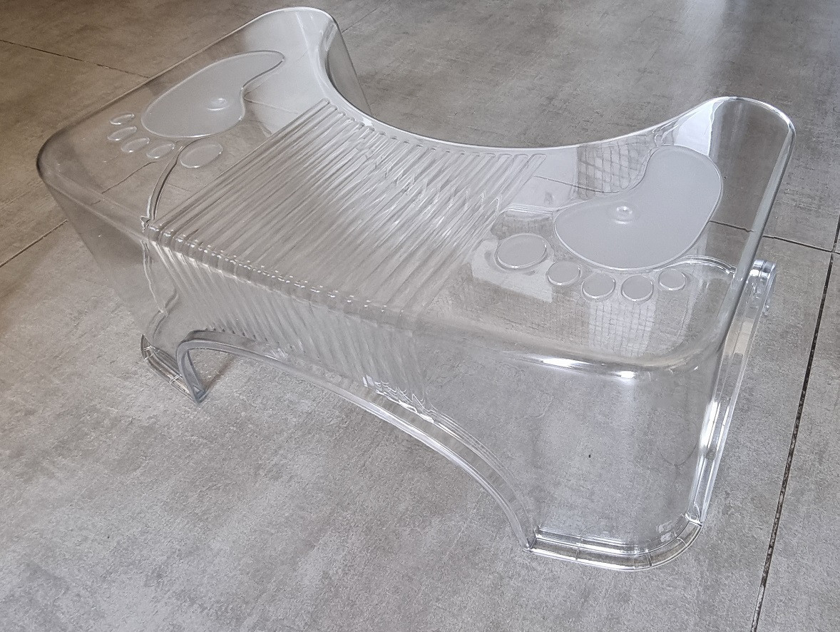 Eco produkty Toaletní stolička na wc Crystal,  záchodová stolička pro zdravější vyprazdňování, podstavec k toaletě -  PODNOŽKA PŘI SEZENÍ NA TOALETĚ