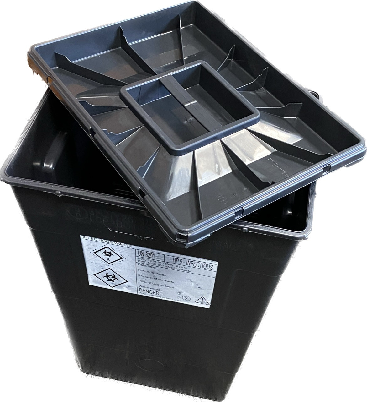 YANNICK Kontejner na kontaminovaný odpad, 60 l, černý