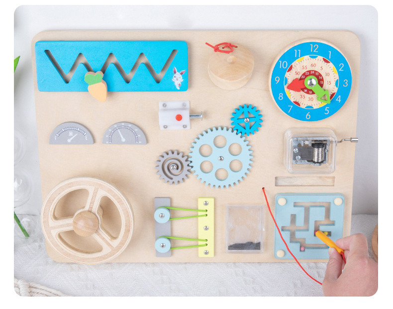 Mamido Mamido Dřevěný Activity board pro děti 11v1 Activity deska