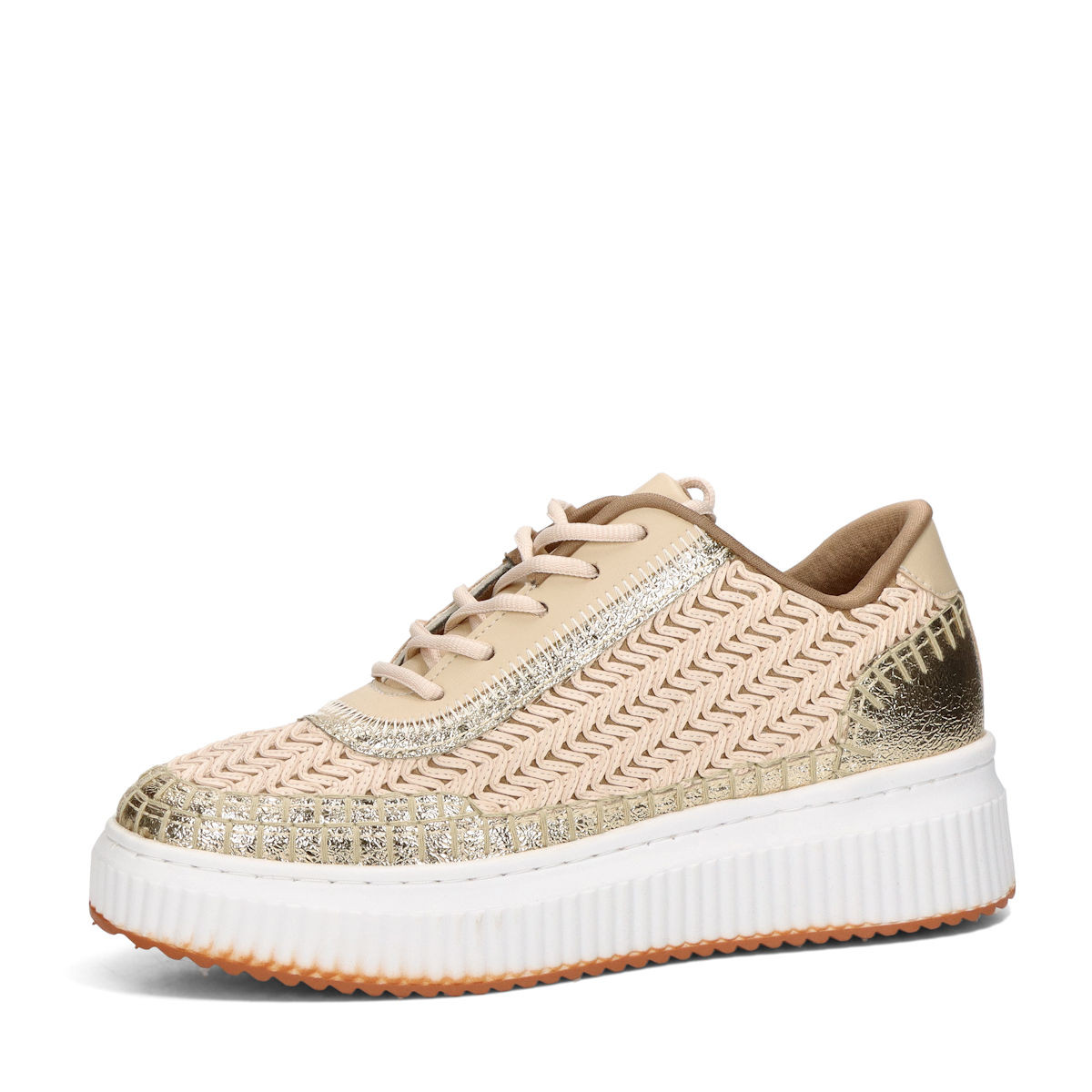 ETIMEĒ dámské stylové tenisky - béžovo zlaté - 36