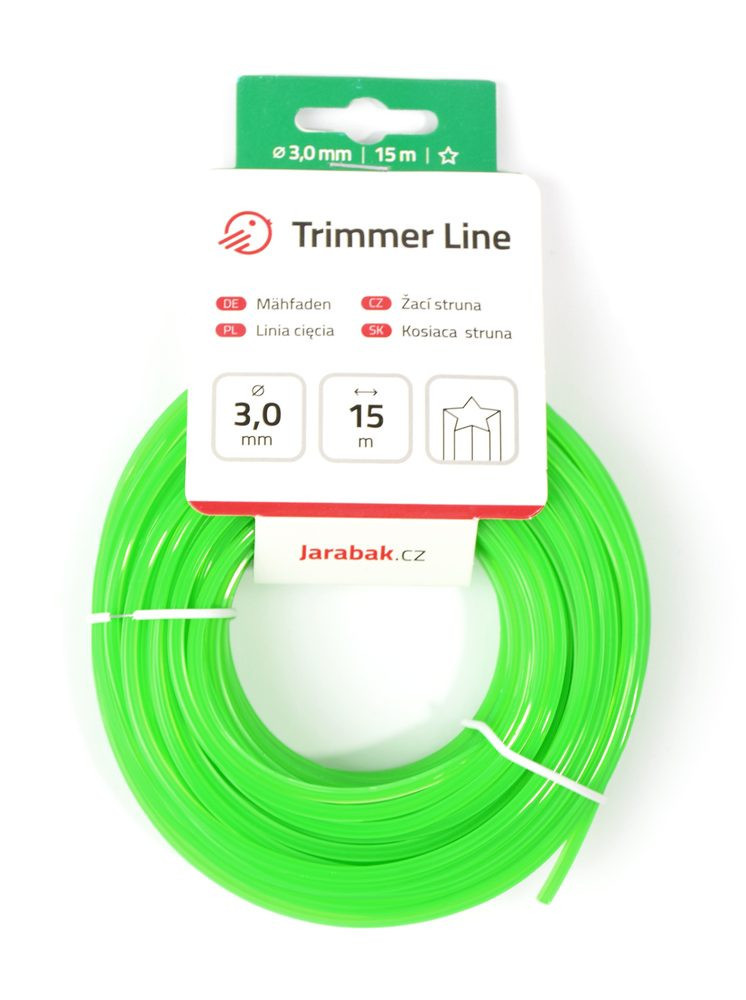 Žací struna Jarabák hvězdicová 3 mm x 15 m