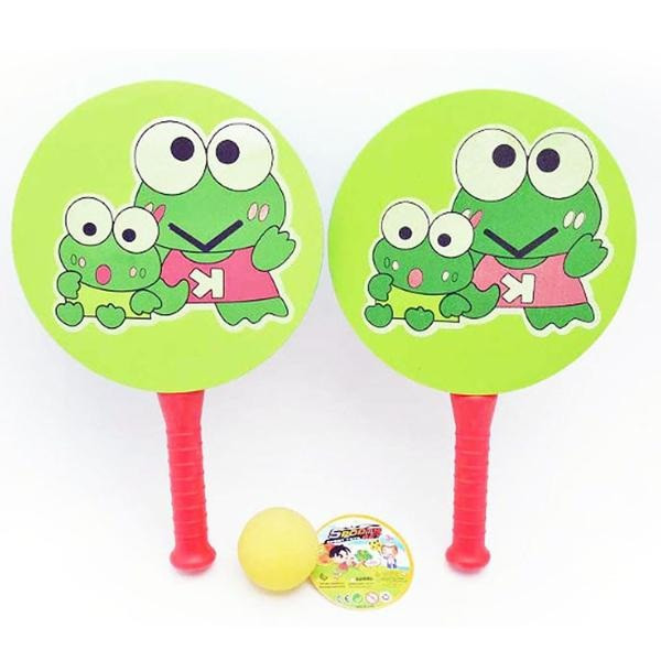 Měkké pěnové rakety s míčkem žabka