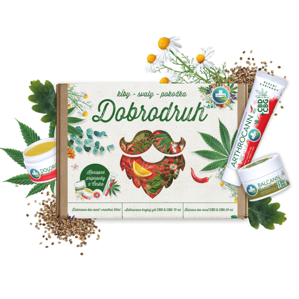 Dárkové balení DOBRODRUH na klouby, svaly a pokožku - Annabis