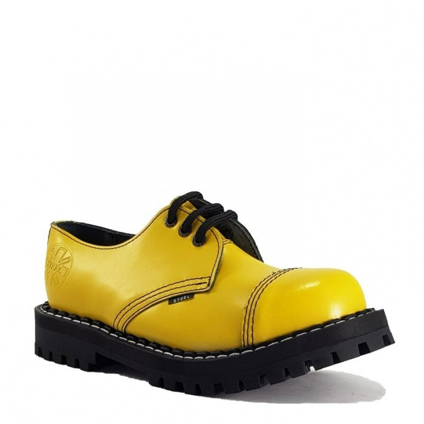 Boty Steel 3-dírkové - žluté, 44