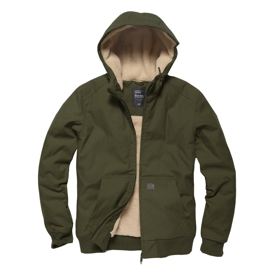 Bunda Vintage Industries Datton - tmavě olivová, 3XL
