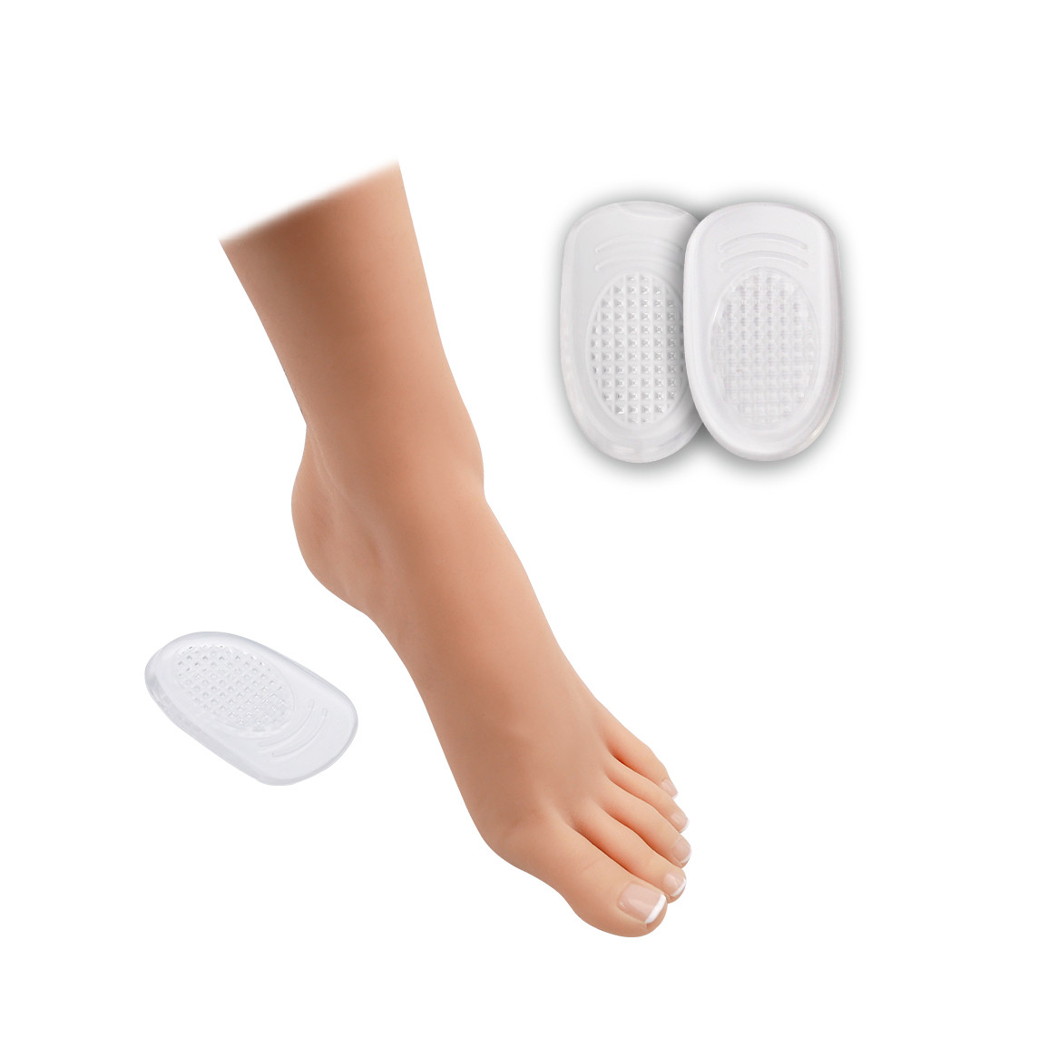 Gelová nalepovací podpatěnka HealMed 1 pár - průhledný