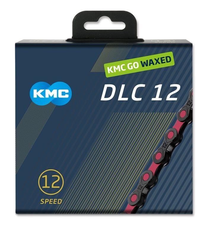 Kmc DLC 12 černo-růžový Waxed BOX řetěz