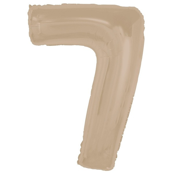 Balónek fóliový číslo 7 matný latte 92cm