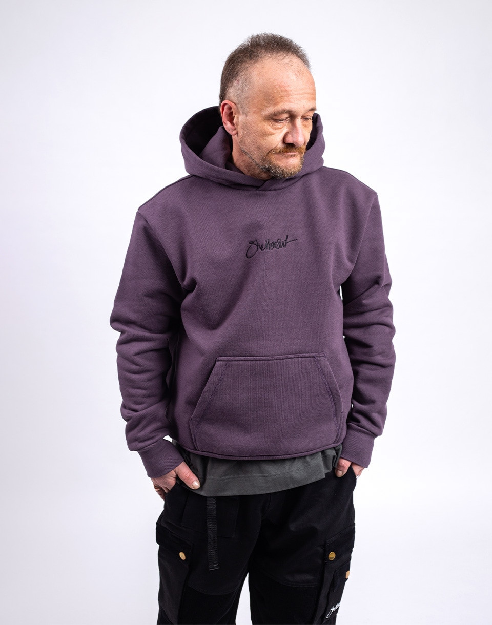 ONE OF XX Sheltersuit Logo Hoody Faded purple S
