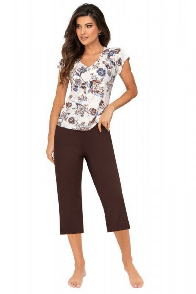 Piżama damska ze spodniami 3/4 - Naomi 36/S