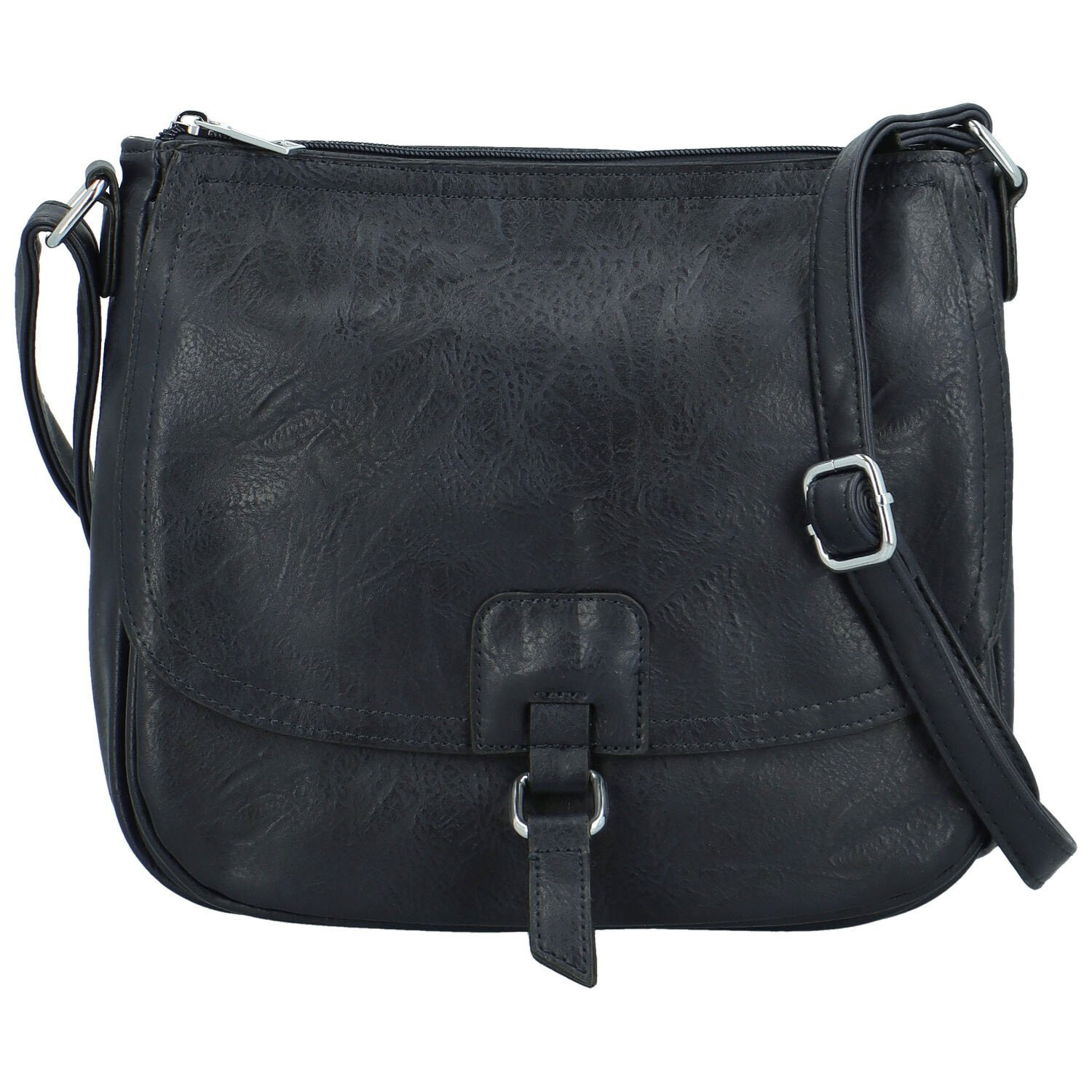 Trendy dámská koženková crossbody kabelka Samira, tmavě modrá