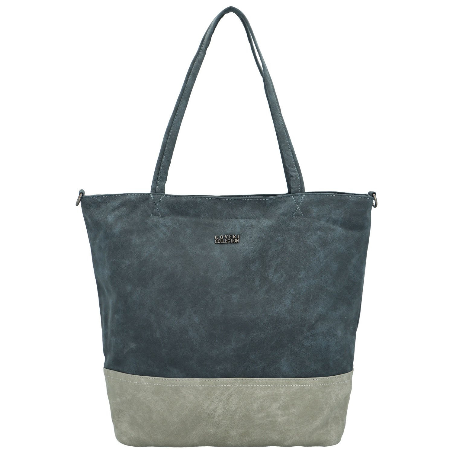 Trendy dámská koženková kabelka na rameno Jigme, modrá