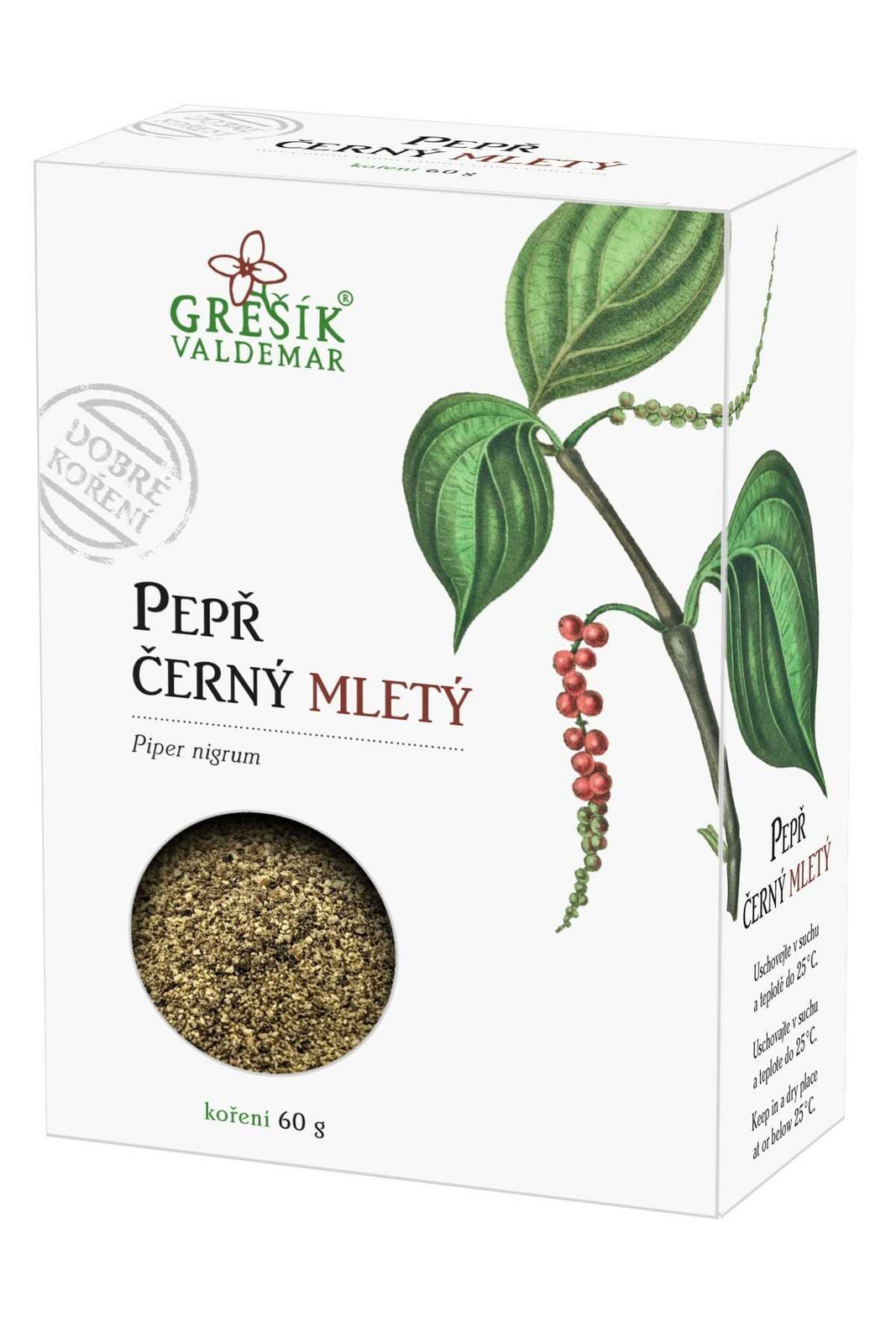 Valdemar Grešík Koření Pepř černý mletý 60g