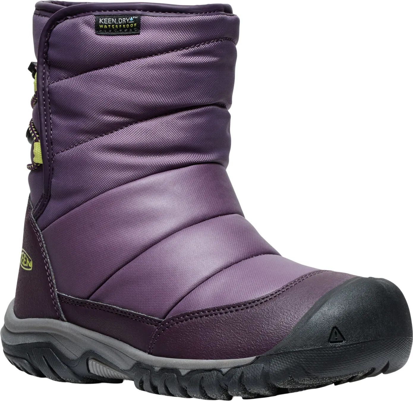 Keen PUFFRIDER WP YOUTH black plum/daiquiri green Velikost: 32/33