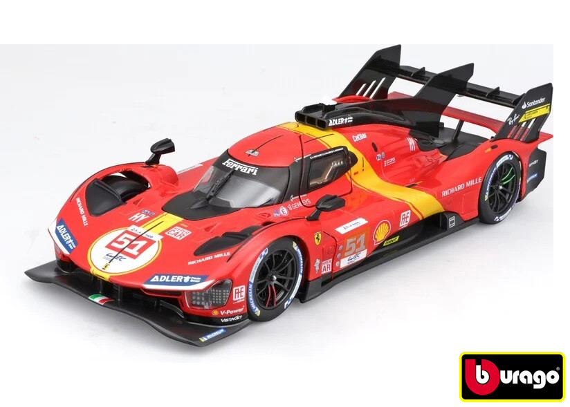 Bburago 1:24 Ferrari Racing Model KIT - Stavebnica 499P LMH 2023 - 24h Le Mans Champion