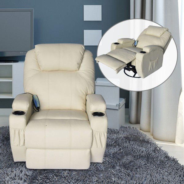 Goleto Relaxační televizní křeslo Marlis | béžové