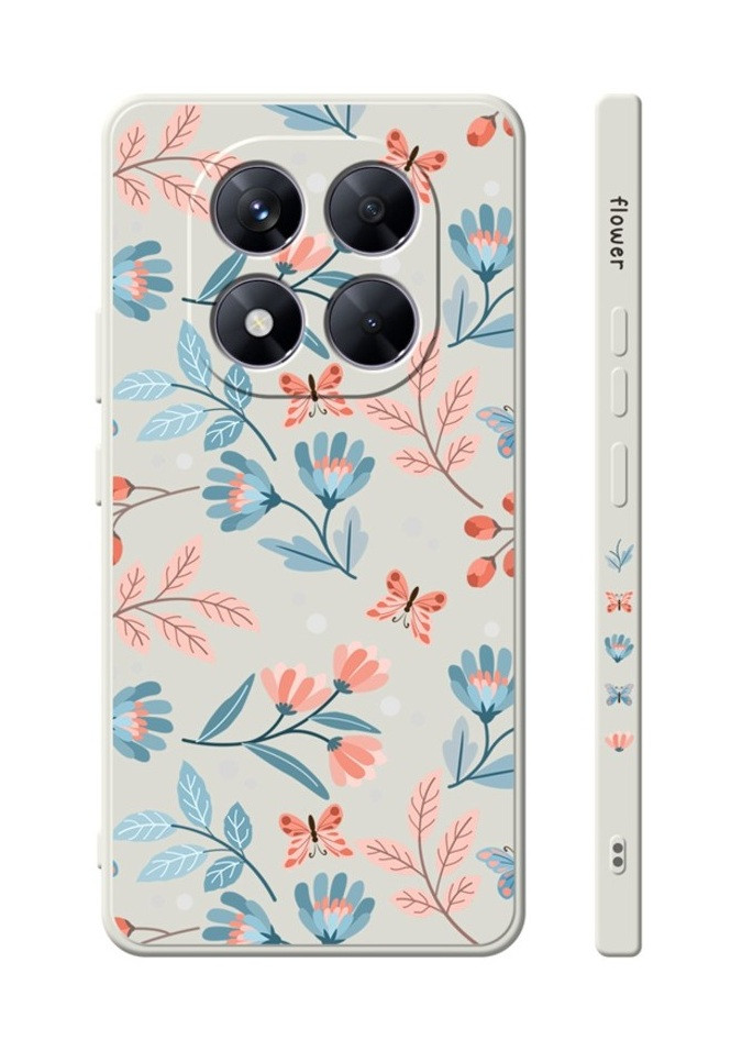 Kryt TopQ Design Xiaomi Redmi Note 14 Pro+ 5G Romantické kvítky 136993