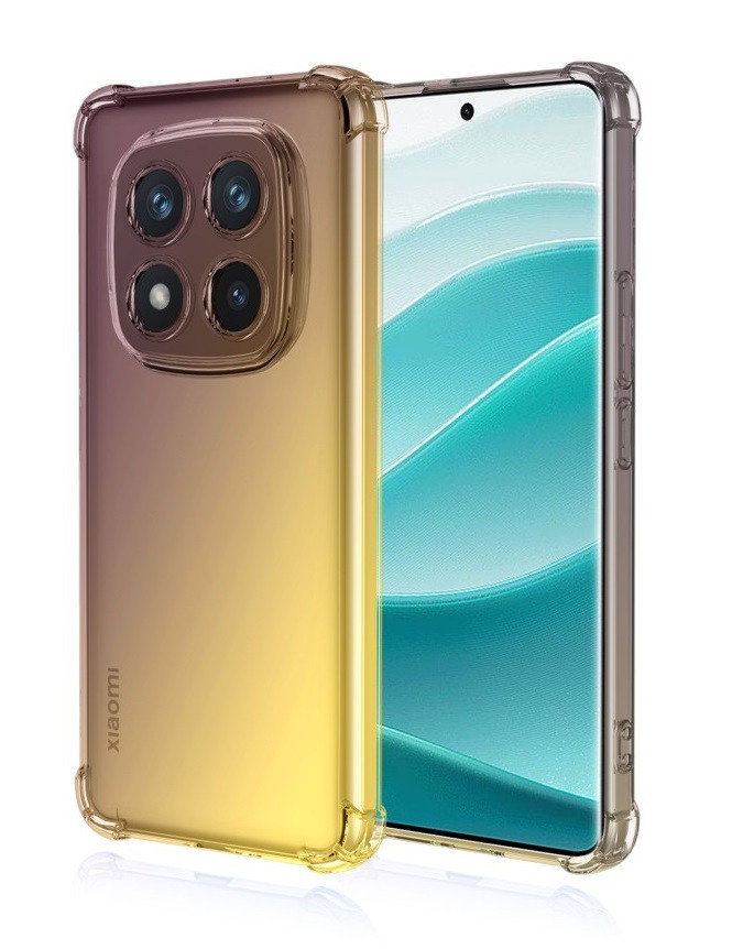 Kryt TopQ Xiaomi Redmi Note 14 Pro 5G Shock duhový purpurovo-žlutý 136797