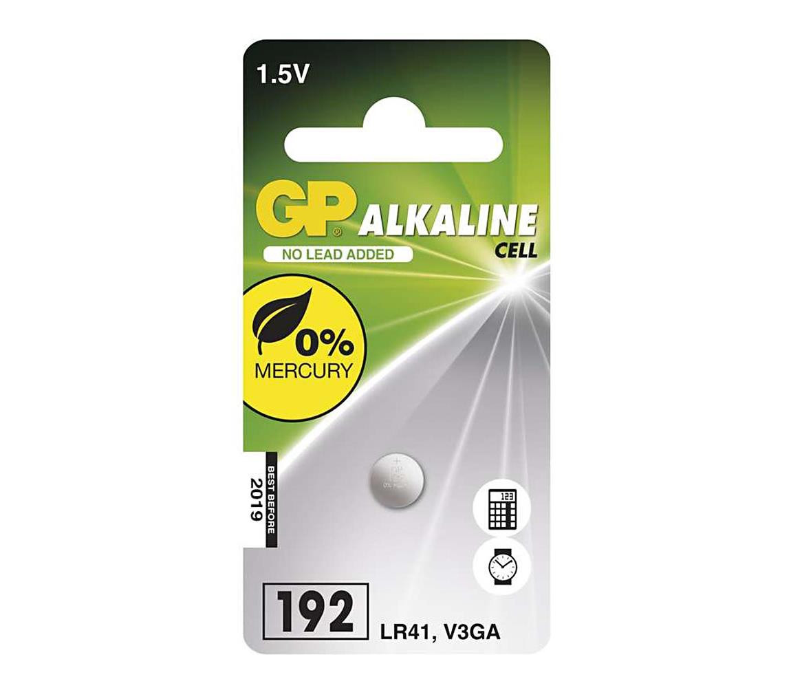 Alkalická baterie knoflíková LR41 GP ALKALINE 1,5V/24 mAh