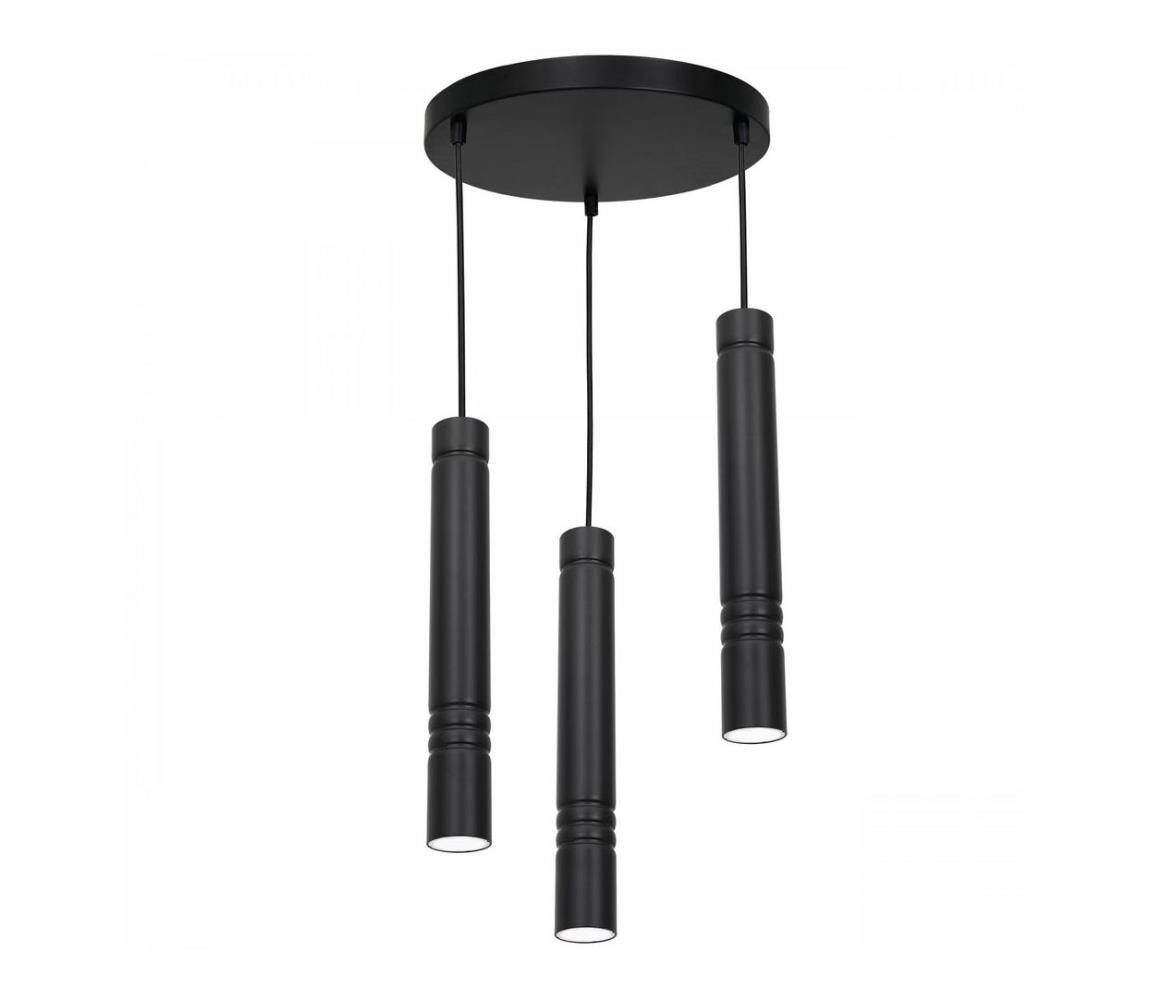 Lustr na lanku IMPLODE 3xGU10/8W/230V černá kulatý