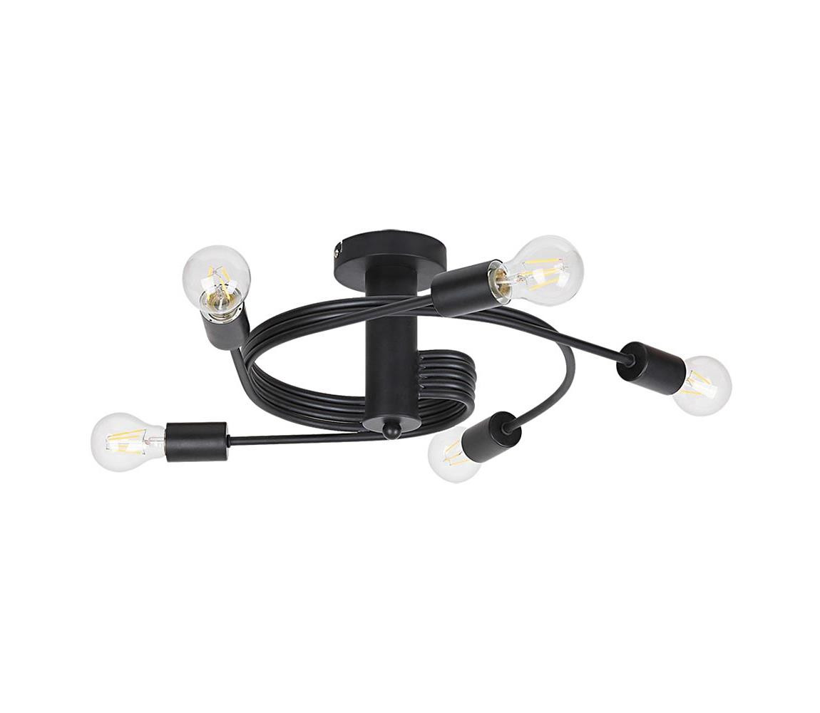 Rabalux Rabalux 2096 - Přisazený lustr CARLY 5XE27/15W/230V černá