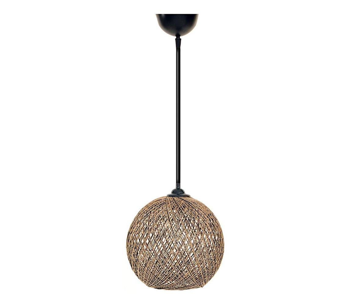 Lustr na lanku JUTE 1xE27/60W/230V hnědá