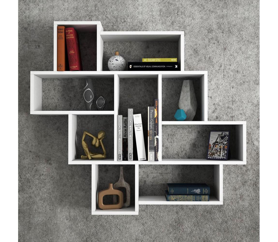 Nástěnná police PAROLA 103,5x115,5 cm bílá