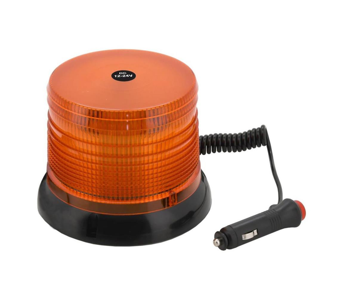 LED Výstražný maják na magnet LED/20W/12-24V oranžový