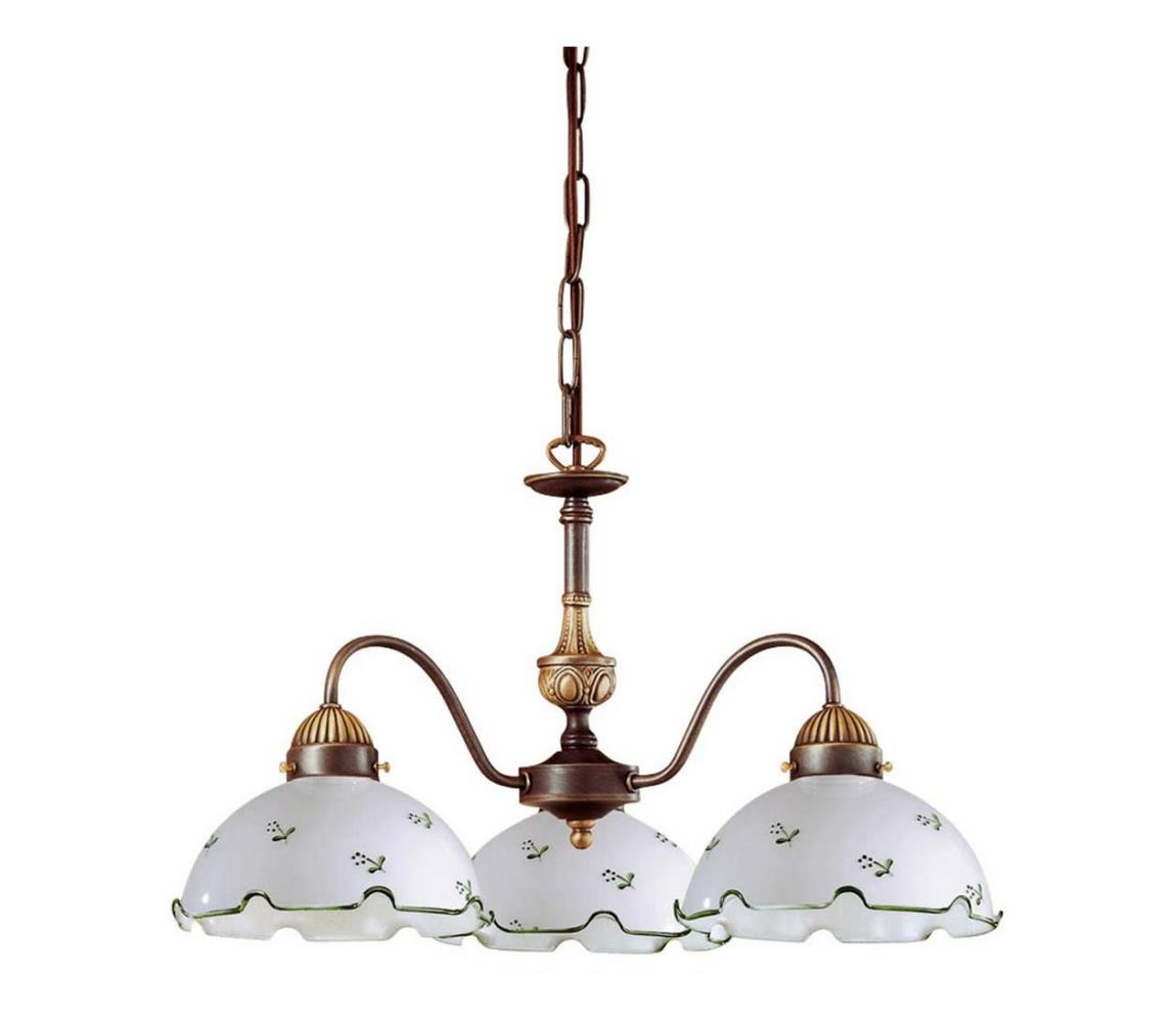 Kolarz Kolarz 731.83.21 - Lustr na řetězu NONNA 3xE27/75W/230V zelená