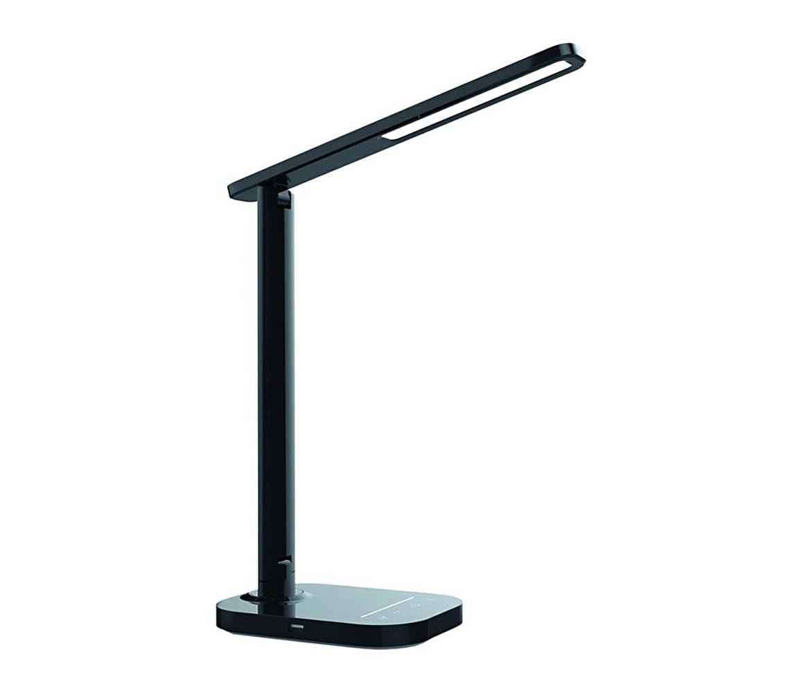LED Stmívatelná dotyková stolní lampa s USB konektorem KIARA LED/7W/230V černá